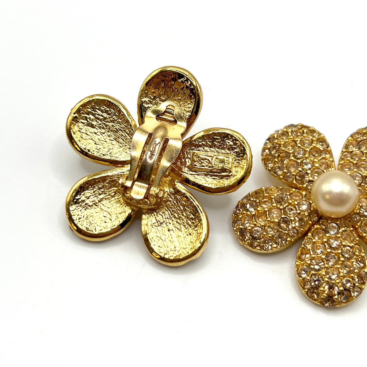 Boucles d'oreilles YSL fleurs