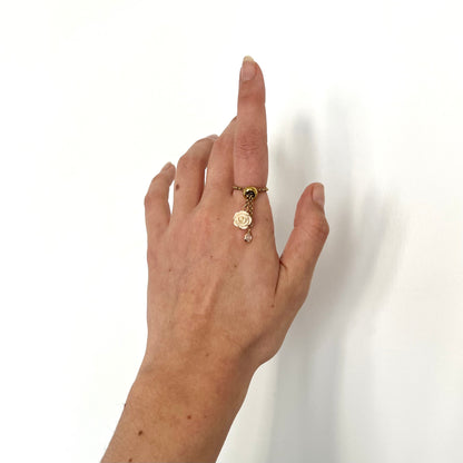 Bague Rose ajustable