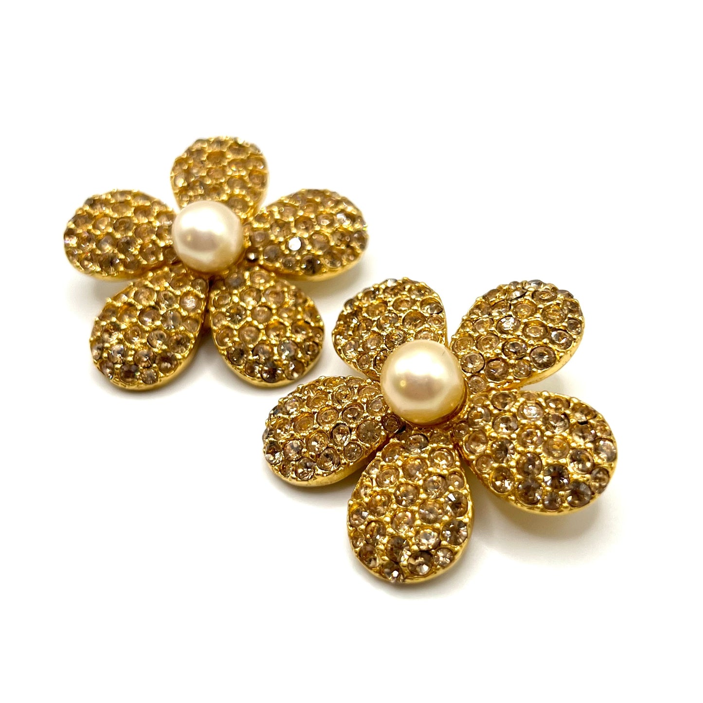 Boucles d'oreilles YSL fleurs